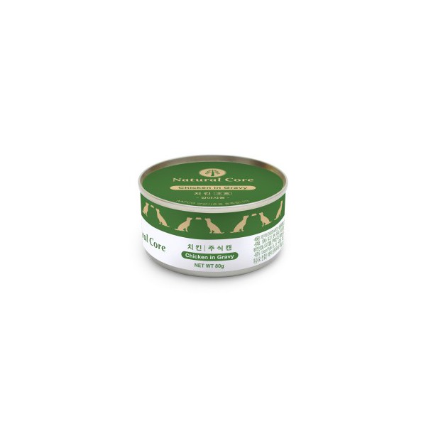 네츄럴코어 강아지 치킨 주식캔 80g 