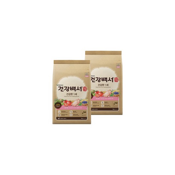 뉴트리나 건강백서 사료 건강한 1세 2kg x 2개 