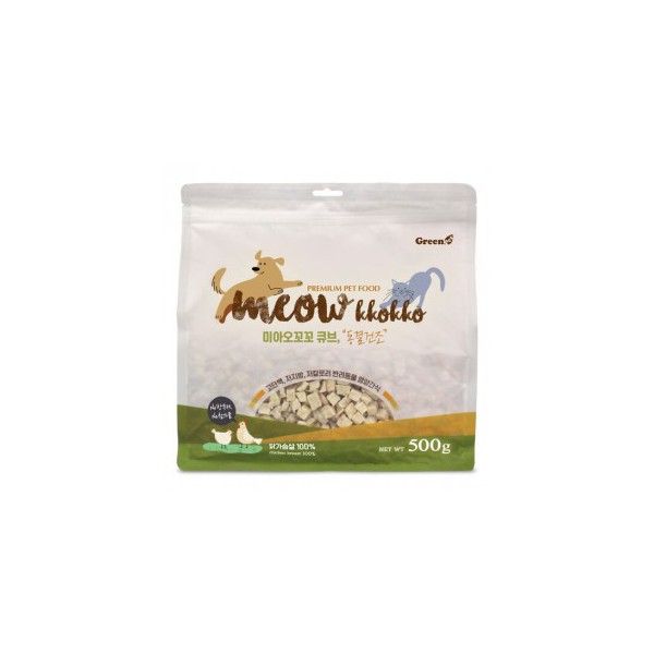 미아오 꼬꼬 큐브 동결건조 닭가슴살 500g 