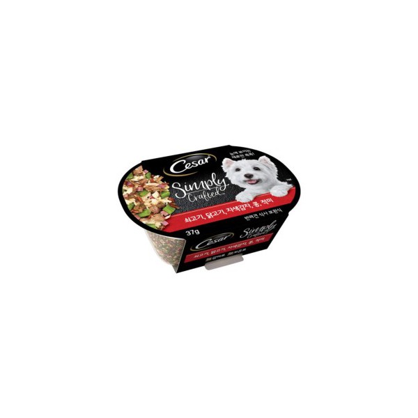 시저 캔 심플리 쇠고기&닭고기&자색감자&콩&적미 37g 