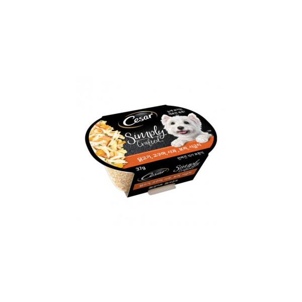 시저 캔 심플리 닭고기&고구마&사과&보리&시금치 37g 