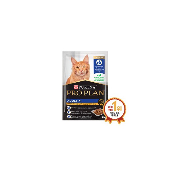 퓨리나 프로플랜 캣 고양이 주식 파우치 시니어 7+ 85g 