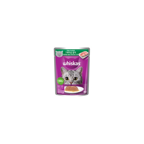 위스카스 파우치 시니어 참치 80g 