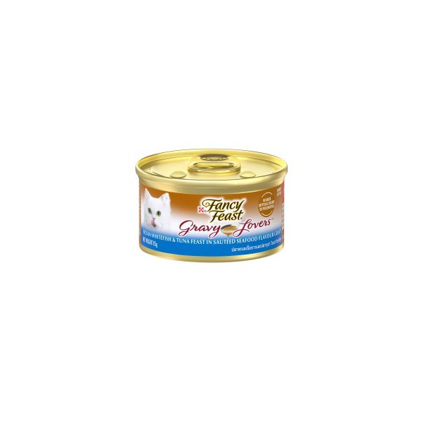 퓨리나 팬시피스트 그레이비 러버스 참치와 흰살생선 캔 85g - 태국산 
