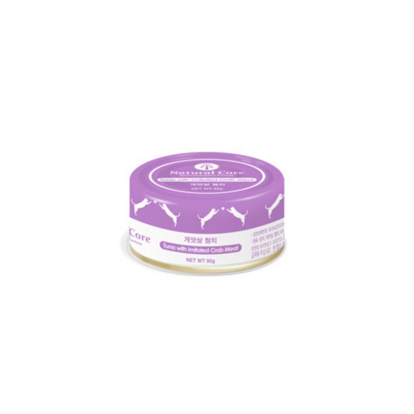 네츄럴코어 참치&게맛살 고양이 간식캔 95g 