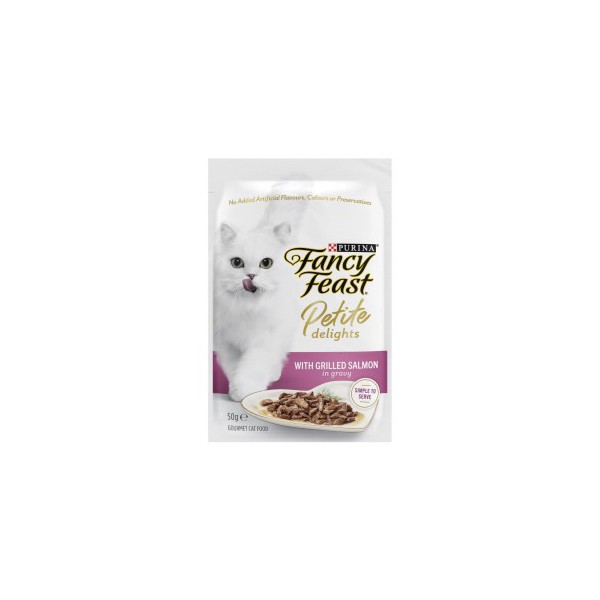 퓨리나 팬시피스트 쁘띠 딜라이트 연어 파우치 50g 